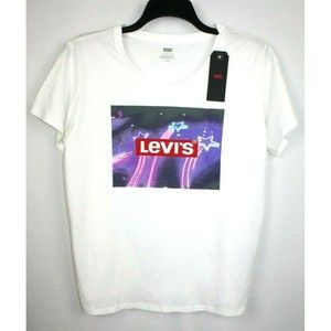 Levi's Women's Signature T-Shirt Size 3X Color White Levi's Signature With Stars
